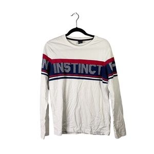 Cheetah “Instinct” Casual Preppy Long Sleeve Striped T Shirt Size Small